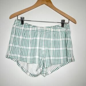 Lake Plaid Green Pajama Shorts